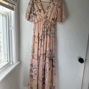 Floral Pink Maxi Dress